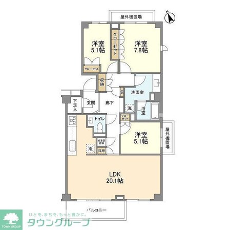 PATH世田谷下馬の物件間取画像